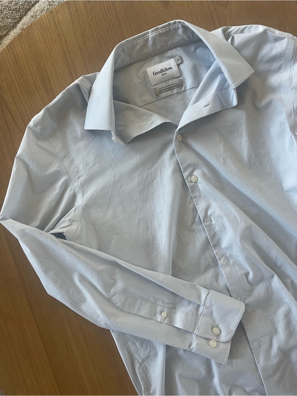 Goodfellow & Co Light Blue Men's Dress Shirt - Classic Spread Collar